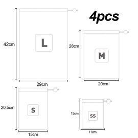 Drawstring Waterproof Bags, 4 in 1 Nylon Folding String Sport Backpack, Portable Travel Storage Bags Clothing Shoes Organiser Dirty Sack Bag for Sports School Beach Holidays Swimming Travel