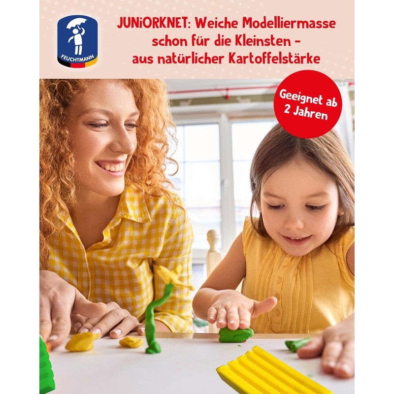 Feuchtmann 628 0305-10 Juniorknet Jumbo Pack -Clay Dough- 500 G