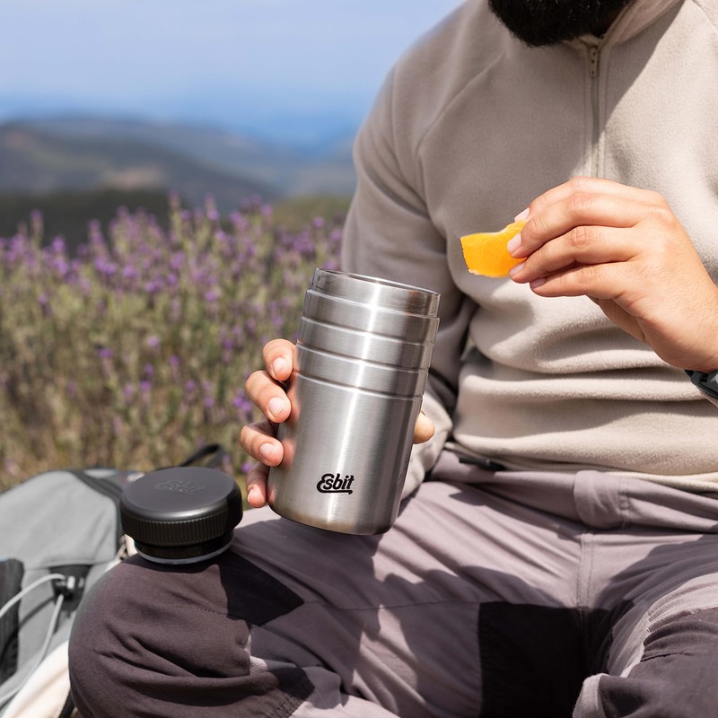 Esbit ESFJS550TLS Outdoor Camping Thermal Insulated Food Jug, Silver, 19.7