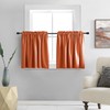DONREN Burnt Orange Short Curtains for Kitchen 2 Panels Home