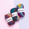 Hilo de ambiente de YarnArt – Hilo suave, multicolor, auto-rayado