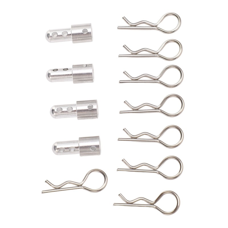 4Pcs RC Body Post Mount Stable High Strength Silver Rugged