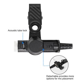 5Pack Covert Tube Earpiece Headset Compatible with KPGTH,BF,WOUXUN PUXING WEIERWEI Walkie Talkie Big PTT Mic 2Wire 2Pin Earpiece Kit,Black