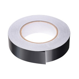 Rebower Aluminum Foil Tape Adhesive Metal Tape, [for Sealing Patching Hot Cold HVAC, Duct, Pipe Insulation] - 1"/164ft/2.8 Mil/Black