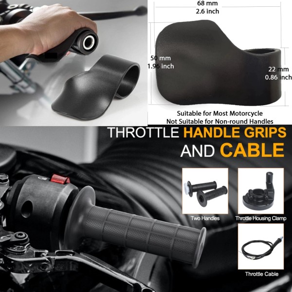 J & R COLLECTION 7/8" Hand Grip Handle Bar Throttle