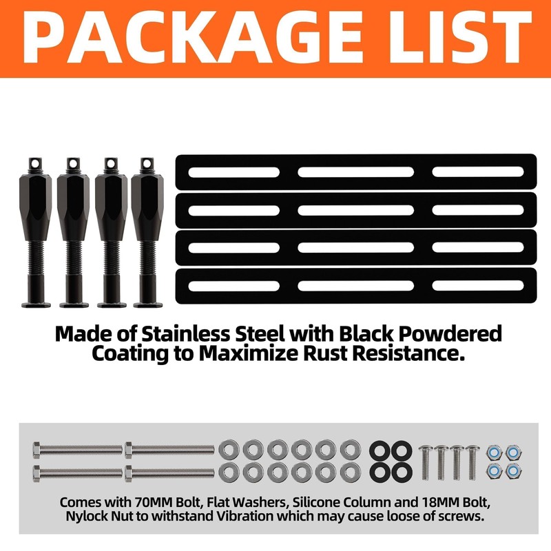 ALL-TOP Recovery Board Mount Kit, Universal Bracket for Traction Tracks,