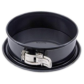 Städter Selection Springform mit Flachboden Backform, Metall, Schwarz, 24 cm