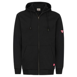 TICOMELA FR Hoodies Zipper Front FR Shirts 10.5oz Cottoon Fleece Black Flame Resistant Hooded Sweatshirts