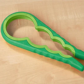 3 PAGEN® Universal Lid Opener for Effortless Opening - Suitable for Various Screw Lids - Ergonomic Soft Grip Prevents Slipping - 4-in-1 Plastic Opener for Seniors - Green