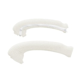 FORCHEER Office Chair Armrest Cover with Zipper 15inch Stretchable Water Resistant Computer Office Chair Arm Rest Slipcover for Desk Chairs Arm 2Pack-Cream