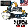 Battery Connection USB Rechargeable LED Headlamp Flashlight Headlight Head Torch