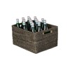 Loma Rectangular Rattan Storage Basket with Cut-Out Handles - Black-Wash