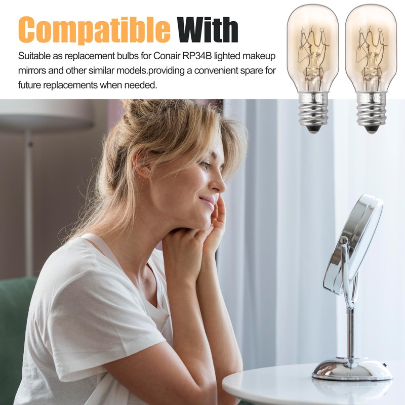 ZTTM 20W, 120V Incandescent Bulb Replacement, Suitable for Conair RP34B