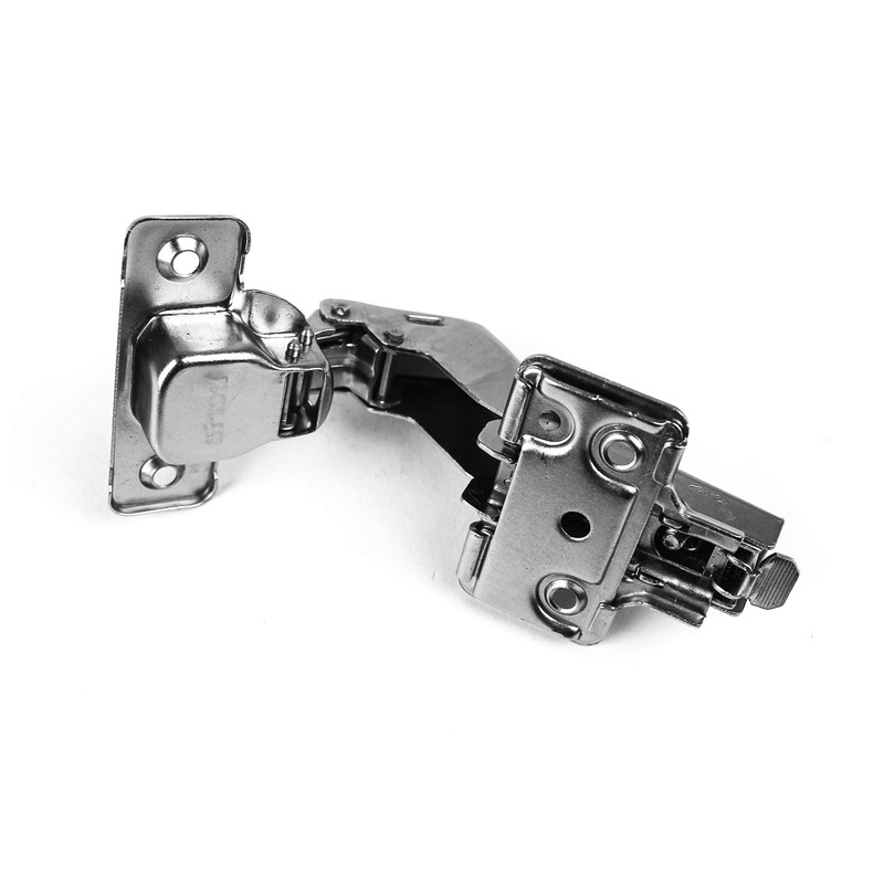 Berta 4-Pack Frameless Soft-Close Cabinet Hinges, 3D Adjustable Clip-On with