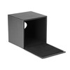 Black Faux Leather Cube Tissue Box Holder