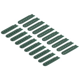 sourcing map 10 Pairs Snapback Strap Cover, 7 Holes Plastic Adjustable Hat Snap Buckle Replacement for Caps Repairing (Dark Green)