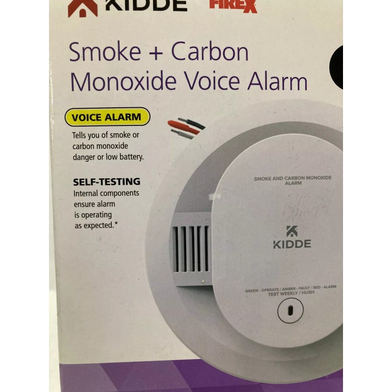 Kidde Smoke Carbon Monoxide Voice Alarm Detector Hardwired 900-CUAR-V