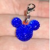 Blue Shiny Mickey Mouse Charm Zipper Pull & Keychain Add