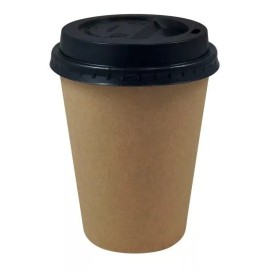 Degrapack Kit 500pzs Pz De Vaso Térmico Biodegradable 500ml Con Tapa.