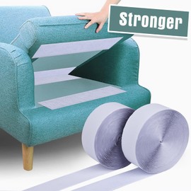 Navona 27Ft x 2 Inch Hook and Loop Strips with Adhesive,Double Rolls of Heavy Duty Self Adhesive Tape with Backing, Nylon Self Adhesive Tape for Home Office School and Crafting,White