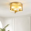 SAFAVIEH Lighting Collection Jetra Brass Flush Mount (LED Bulbs Included)