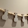 eBoutik - Cute Farmhouse Wooden Easter Bunny Garland Decorative Bunting
