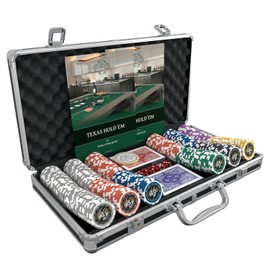 Bullets Playing Cards - Poker Set Christopher - Poker case with 300 Plastic Poker Chips - with Values