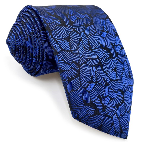 S&W SHLAX&WING Neckties for Men Black Navy Blue Patterned Geometric