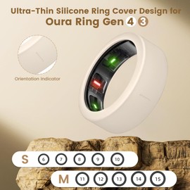 Ultra-Thin Covers Compatible with Oura Ring Gen 4/Oura Gen 3 Cover, Anti-Scratch Elastic Silicone Protector Case Smart Rings Accessories for ULTRAHUMAN Ring AIR/RingConn Gen 2/Air Women Men, 4 Pack