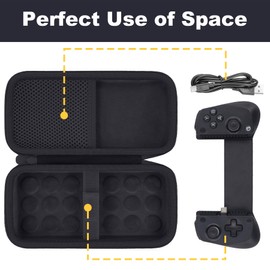 （ケースのみ）GameSir X5 Lite モバイルゲーミングコントローラー専用収納ケース，ブラック-Aenllosi