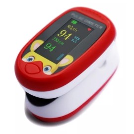 MediGlob Oximetro Pediatrico Infantil Recargable Pulso Hospital Hogar Color Rojo