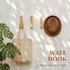 Leinuosen 6 Pack Wood Wall Hooks Walnut Coat Hooks Wall