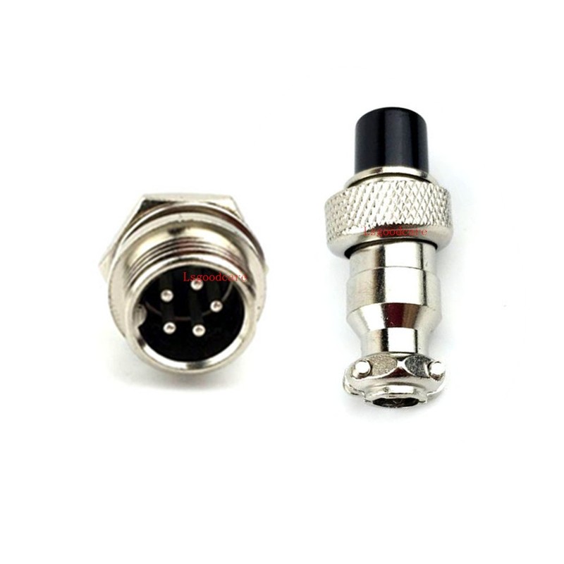 Lsgoodcare GX12-5 Pin Metal Aviation Plug Kit 5A, 10Pairs 12MM