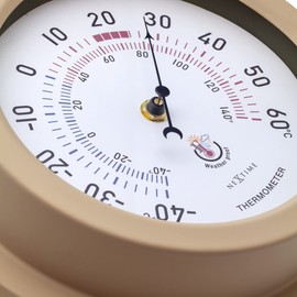 Outdoor Thermometer - Ø22CM - Metal - Brown "Lily"