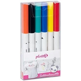 plottiX SubliX Sublimation Pens Basic Set (6 Colours)