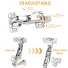 TamBee 175 Degree Hinges Frameless Cabinet Doors Hinges 48mm Concealed