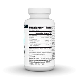 Source Naturals Calcium & Magnesium, Amino Acid Chelate with Vitamin D-3, 300 MG - 100 Tablets