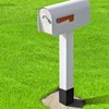 SUPVOX Adjustable Metal Post Protector Kit for Wooden Mailboxes and