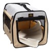 PET LIFE 'Easy Folding' Zippered Folding Collapsible Wire Framed Lightweight