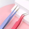 스티커 속눈썹 연장용 맥스 2PCS 스테인리스 핀셋 스트레이트 커브드 정밀