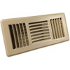 Truaire 4 In. X 10 In. 3-Way Brown Floor Register