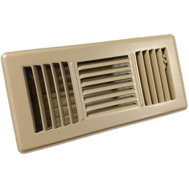 Truaire 4 In. X 10 In. 3-Way Brown Floor Register