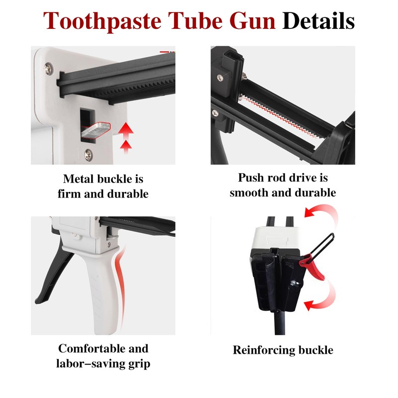 2026 New Toothpaste Tube Gun,Toothpaste Tube Glue Gun Squeezing Machine,Silicone