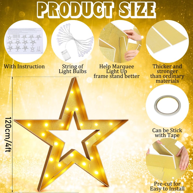 Aurelema Large Star Light Up Decoration 4ft Light up Star