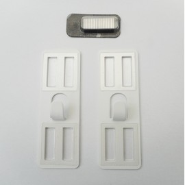 Wall Beauty P-4Shw Wall Hooks for Fixing to Drywall, P-4 White, No Noticeable Marks, Set of 2