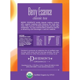 Davidson's Organics, Berry Essence, 8-count Tea Bags, Pack of 12