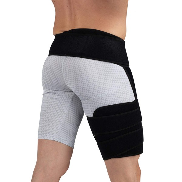Hip Brace for Sciatic Nerve Pain Relief Thigh Brace for Men & Women Sciatica Brace Hip Groin Stabilizer Free Eyeglass Pouch
