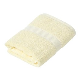 HOMESCAPES Lemon Yellow Turkish Cotton Guest Towel Super Soft Thick & Absorbent 500 GSM Towel Heavy Weight for everyday Luxury