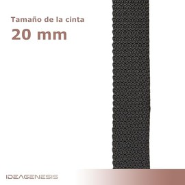 IdeaGenesis - Roller Shutter Tape | Replacement Rope for Roller Shutters | Replacement Rope for Roller Shutters with Soft and Hard Feel | UV and Abrasion Resistant (Black, 20mm Tape)