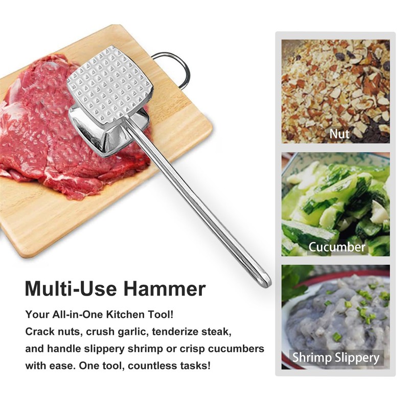 Meat Tenderizer, Meat Mallet, Tenderizer Tool Tenderizer Mallet Hammer Pounder